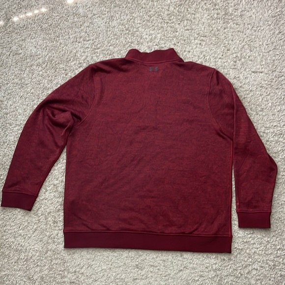 EUC Men’s Under Armour Loose Storm1 Red Heather Golf 1/4 Zip Sweatshirt Size XXL - Picture 8 of 10